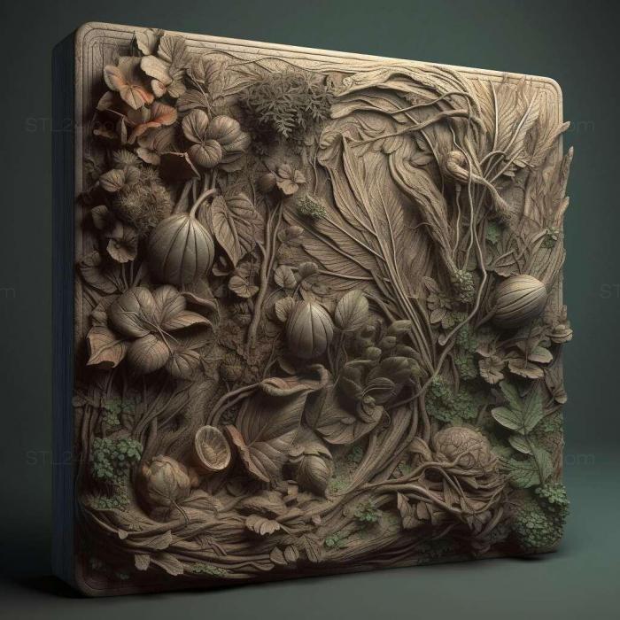 Patterns and decorations (Overgrown 1, PATTERN_445) 3D models for cnc